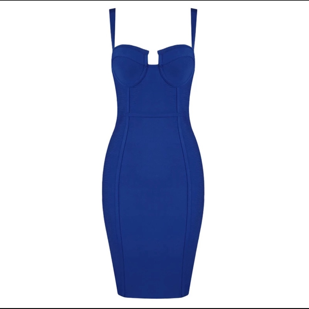 SOLD Blue bandage dress